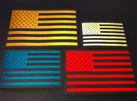 reflective us flag decals